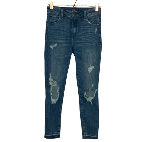 Abercrombie & Fitch 6 Regular 28 Simone High Rise‎ Ankle Distressed Skinny Jeans - Picture 1 of 4